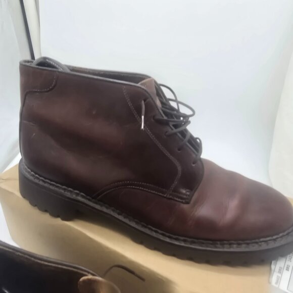 Vintage J crew Men\'s Brown Leather Oxford  Boot Lug sole US Men\'s 10 main image 8